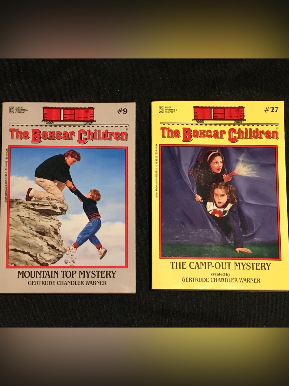 (2) Vintage The Boxcar Children adventure/mystery series books: #9 and #27